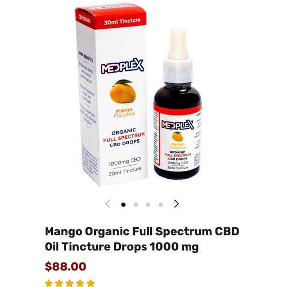 Mango Org/Full Spectrum Oil Tincture Drops 1000 mg - Picture 2 of 3